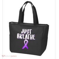 Just Breathe Cystic Fibrosis Cancer Tote Bag thumb 3