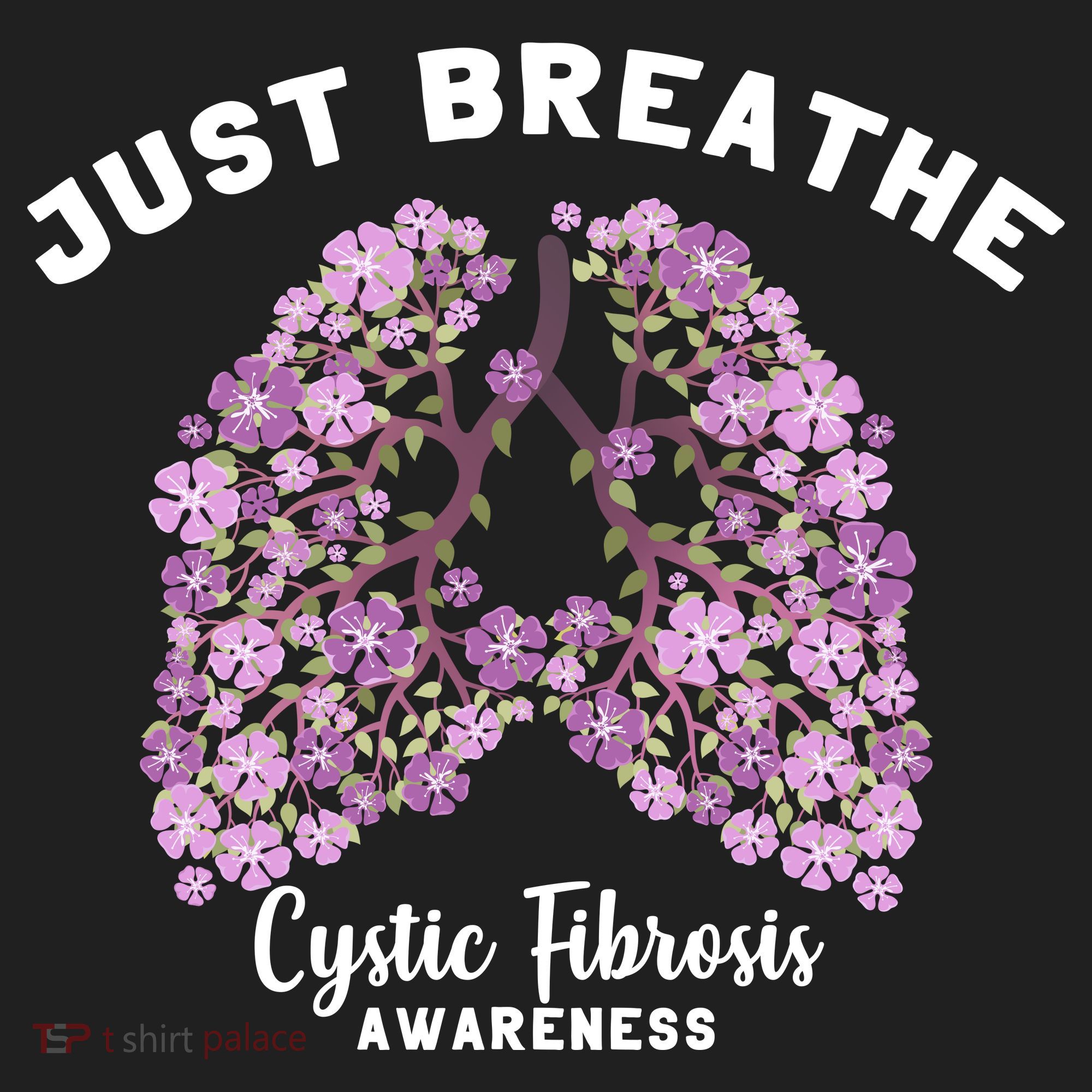 Just Breathe Cystic Fibrosis Lung Flowers Beanie