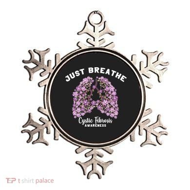 Just Breathe Cystic Fibrosis Lung Flowers Ornament