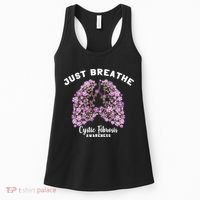Just Breathe Cystic Fibrosis Lung Flowers Women's Tank Top thumb 0