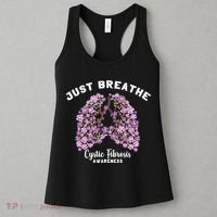 Just Breathe Cystic Fibrosis Lung Flowers Women's Tank Top thumb 3