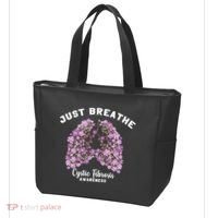 Just Breathe Cystic Fibrosis Lung Flowers Tote Bag thumb 3