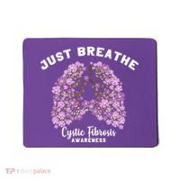 Just Breathe Cystic Fibrosis Lung Flowers Mousepad thumb 0