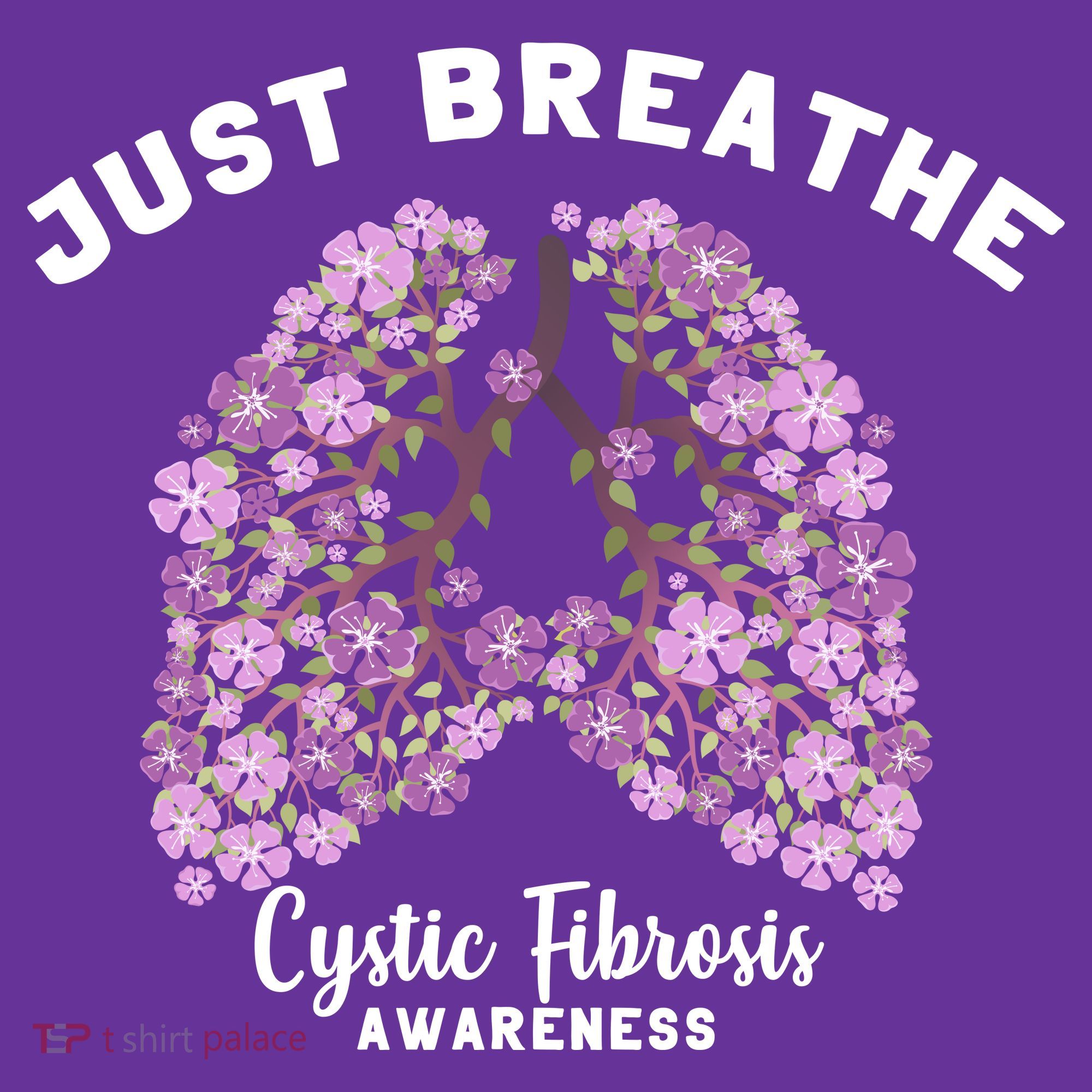 Just Breathe Cystic Fibrosis Lung Flowers Hat