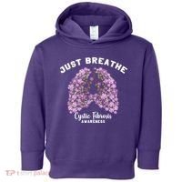 Just Breathe Cystic Fibrosis Lung Flowers Toddler Hoodie thumb 0