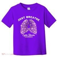 Just Breathe Cystic Fibrosis Lung Flowers Toddler T-Shirt thumb 0