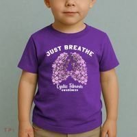 Just Breathe Cystic Fibrosis Lung Flowers Toddler T-Shirt thumb 2