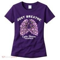 Just Breathe Cystic Fibrosis Lung Flowers Women's T-Shirt thumb 0