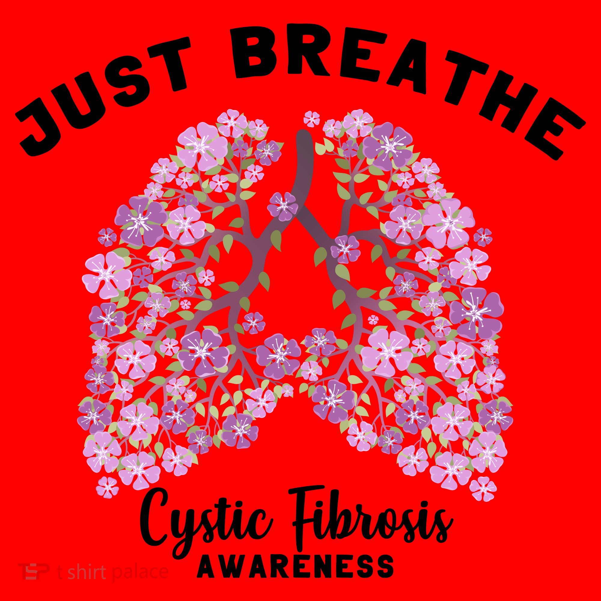 Just Breathe Cystic Fibrosis Lung Flowers Santa Hat