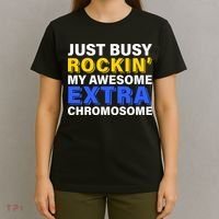 Just Busy Rockin My Awesome Extra Chromosome T-Shirt thumb 4