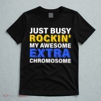 Just Busy Rockin My Awesome Extra Chromosome T-Shirt thumb 5