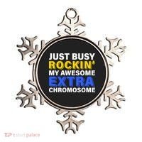 Just Busy Rockin My Awesome Extra Chromosome Ornament thumb 0