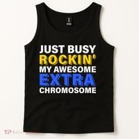Just Busy Rockin My Awesome Extra Chromosome Tank Top thumb 2