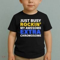 Just Busy Rockin My Awesome Extra Chromosome Toddler T-Shirt thumb 2