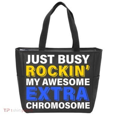 Just Busy Rockin My Awesome Extra Chromosome Tote Bag