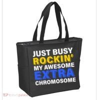 Just Busy Rockin My Awesome Extra Chromosome Tote Bag thumb 2