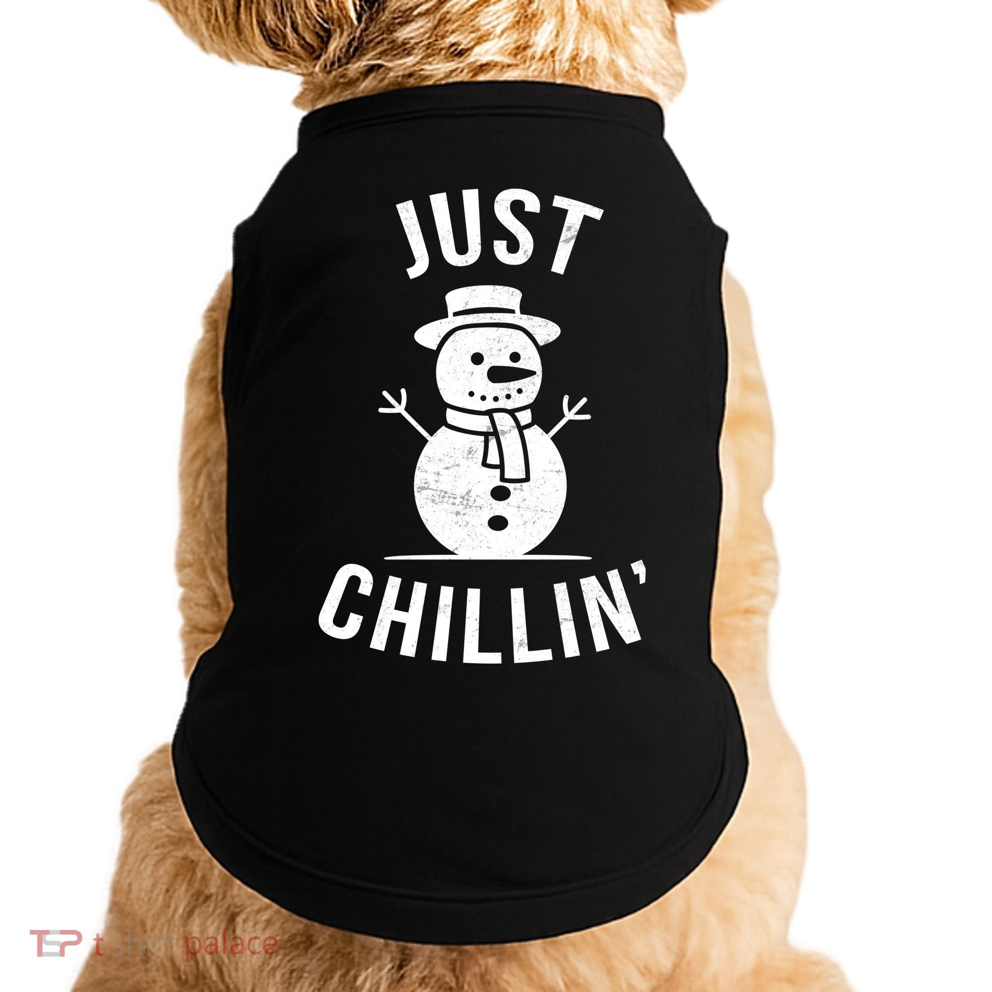 Just Chillin Snowman Doggie Tank