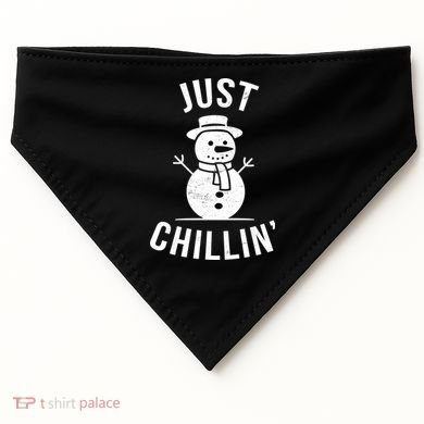 Just Chillin Snowman USA-Made Doggie Bandana