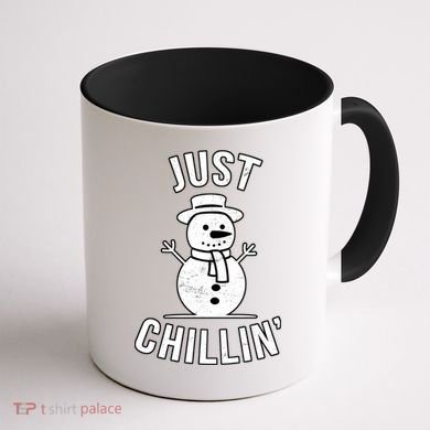 Just Chillin Snowman Coffee Mug back