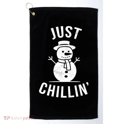Just Chillin Snowman Golf Towel in the selected color