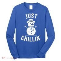 Just Chillin Snowman Long Sleeve Shirt thumb 0