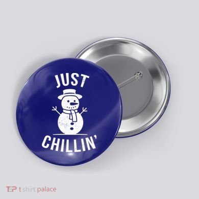 Just Chillin Snowman Button