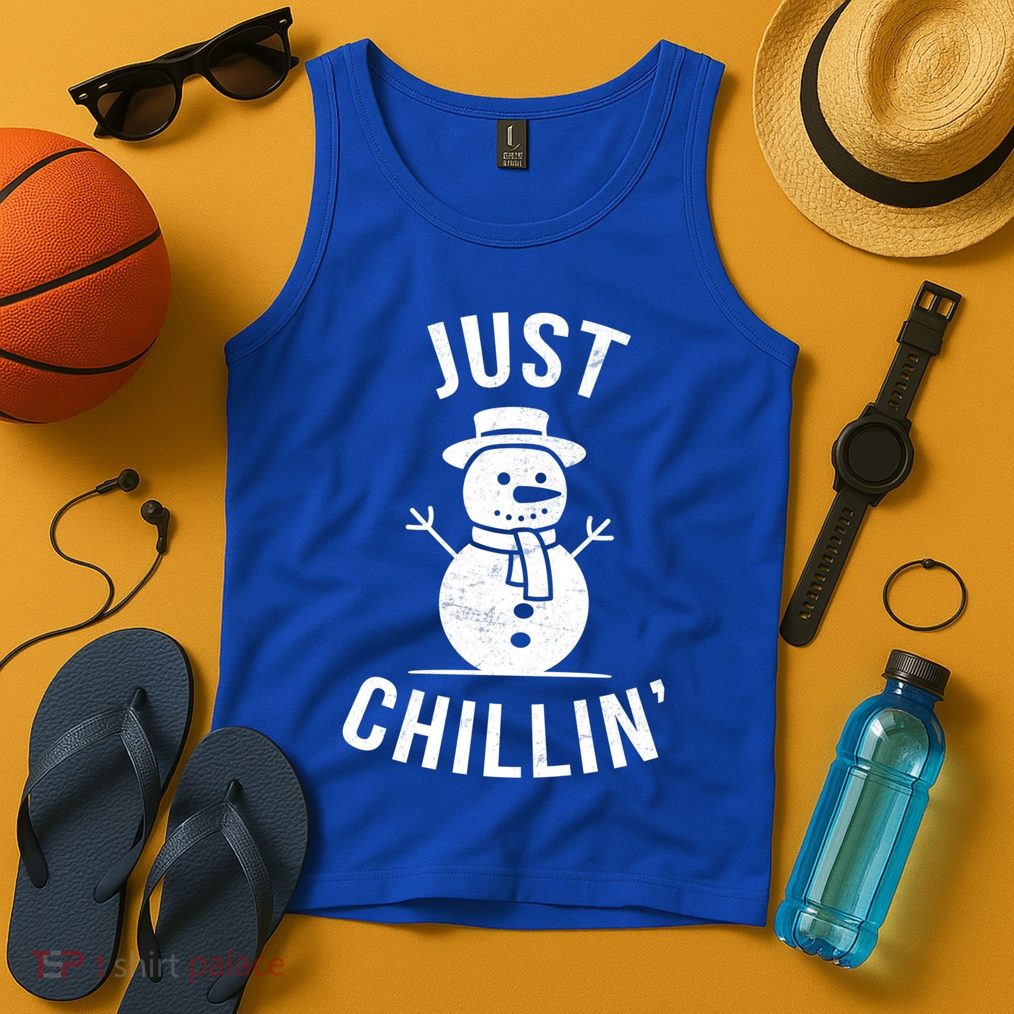 Just Chillin Snowman Tank Top