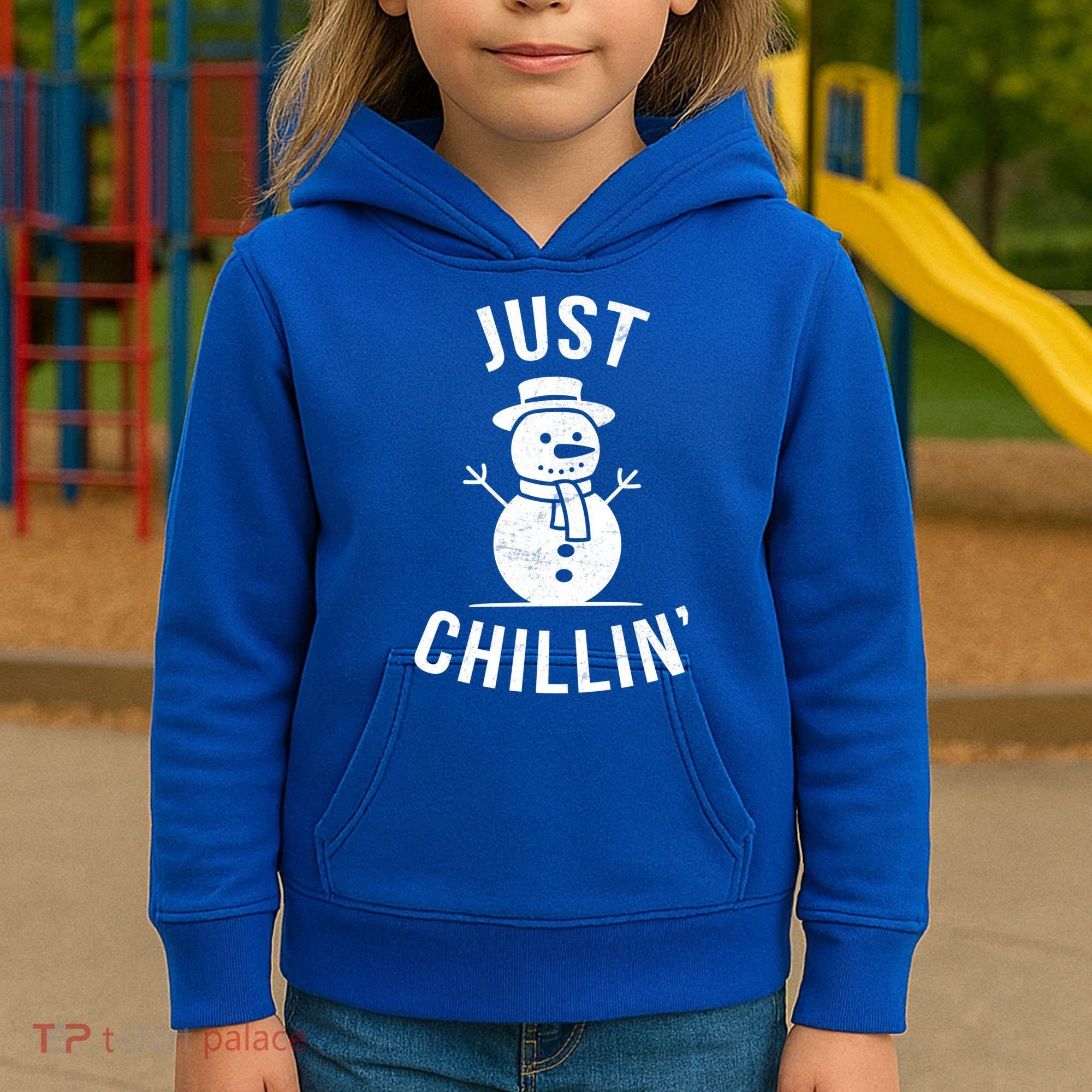 Just Chillin Snowman Kids Hoodie