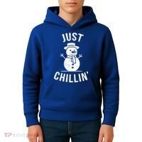 Just Chillin Snowman Kids Hoodie thumb 4