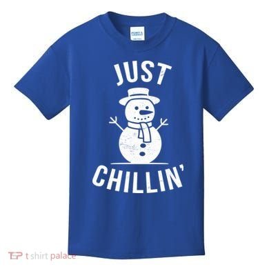Just Chillin Snowman Kids T-Shirt
