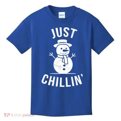 Just Chillin Snowman Kids T-Shirt