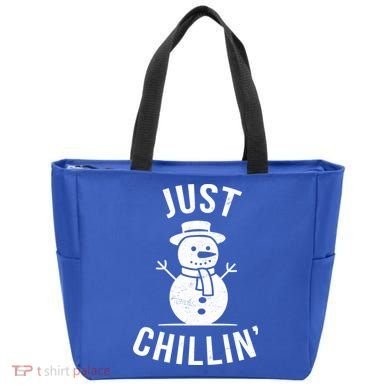 Just Chillin Snowman Tote Bag