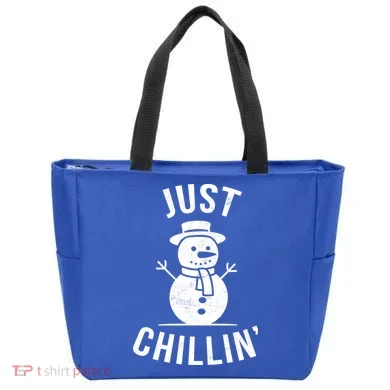 Just Chillin Snowman Tote Bag