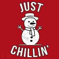 Just Chillin Snowman Christmas Stocking thumb 1