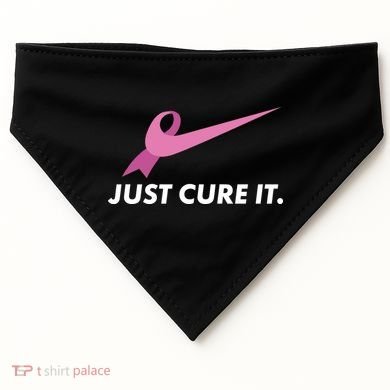 Just Cure It Breast Cancer Awareness USA-Made Doggie Bandana