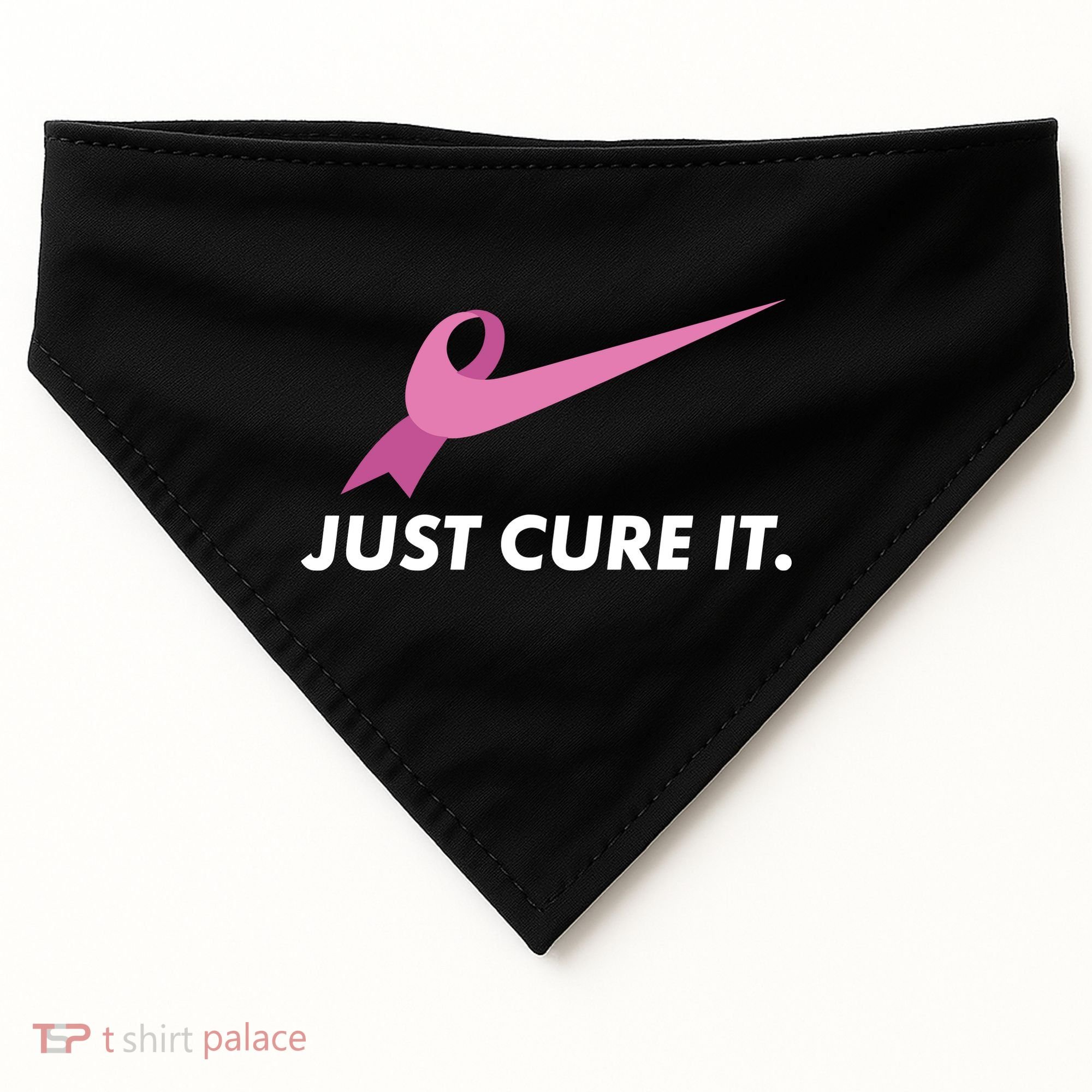 Just Cure It Breast Cancer Awareness USA-Made Doggie Bandana