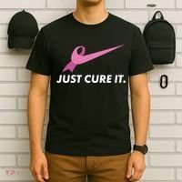 Just Cure It Breast Cancer Awareness T-Shirt thumb 6