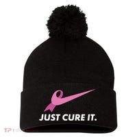 Just Cure It Breast Cancer Awareness Pom Pom 12in Knit Beanie thumb 0