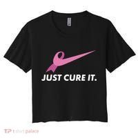 Just Cure It Breast Cancer Awareness Women's Crop Top Tee thumb 0