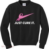 Just Cure It Breast Cancer Awareness Kids Sweatshirt thumb 0