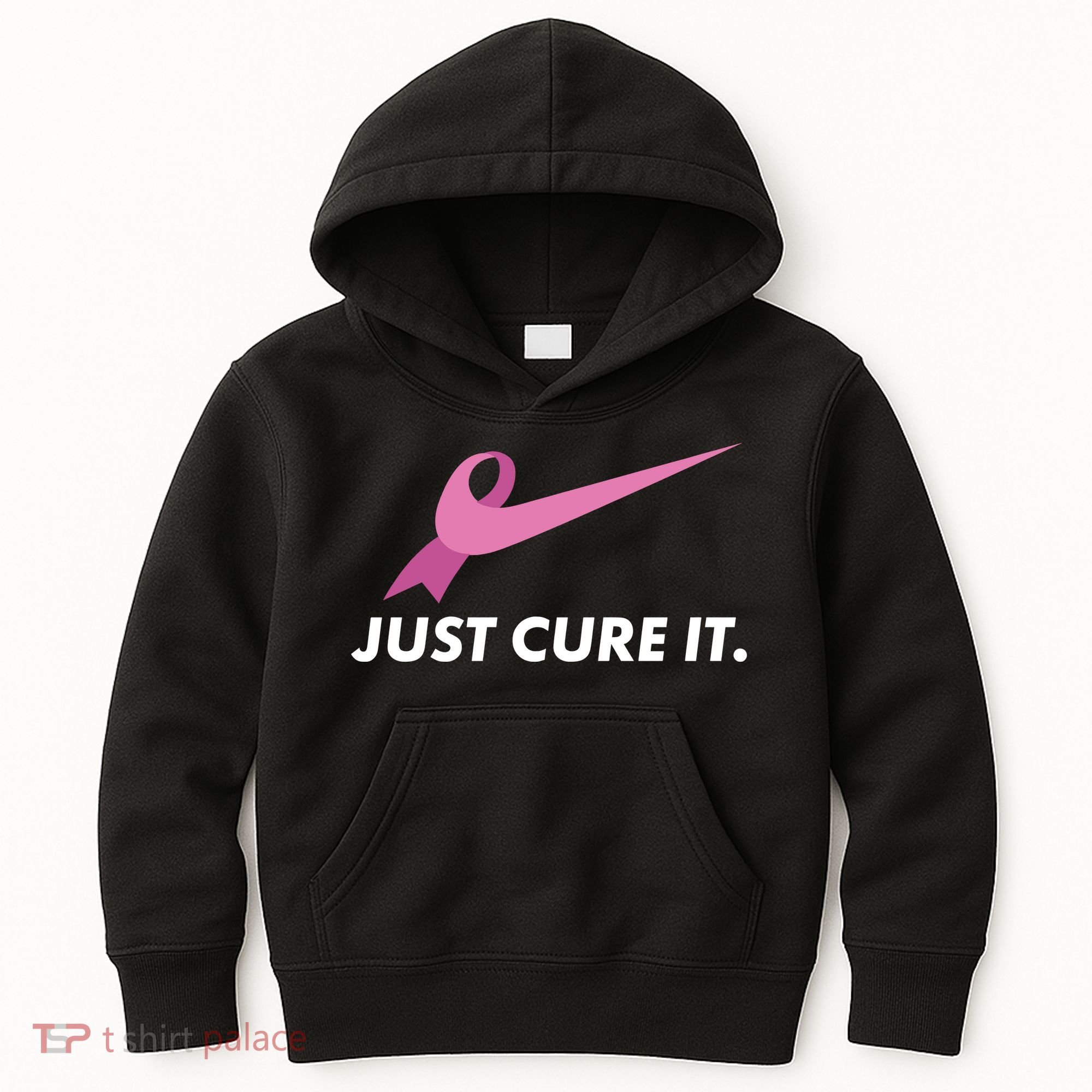 Just Cure It Breast Cancer Awareness Kids Hoodie