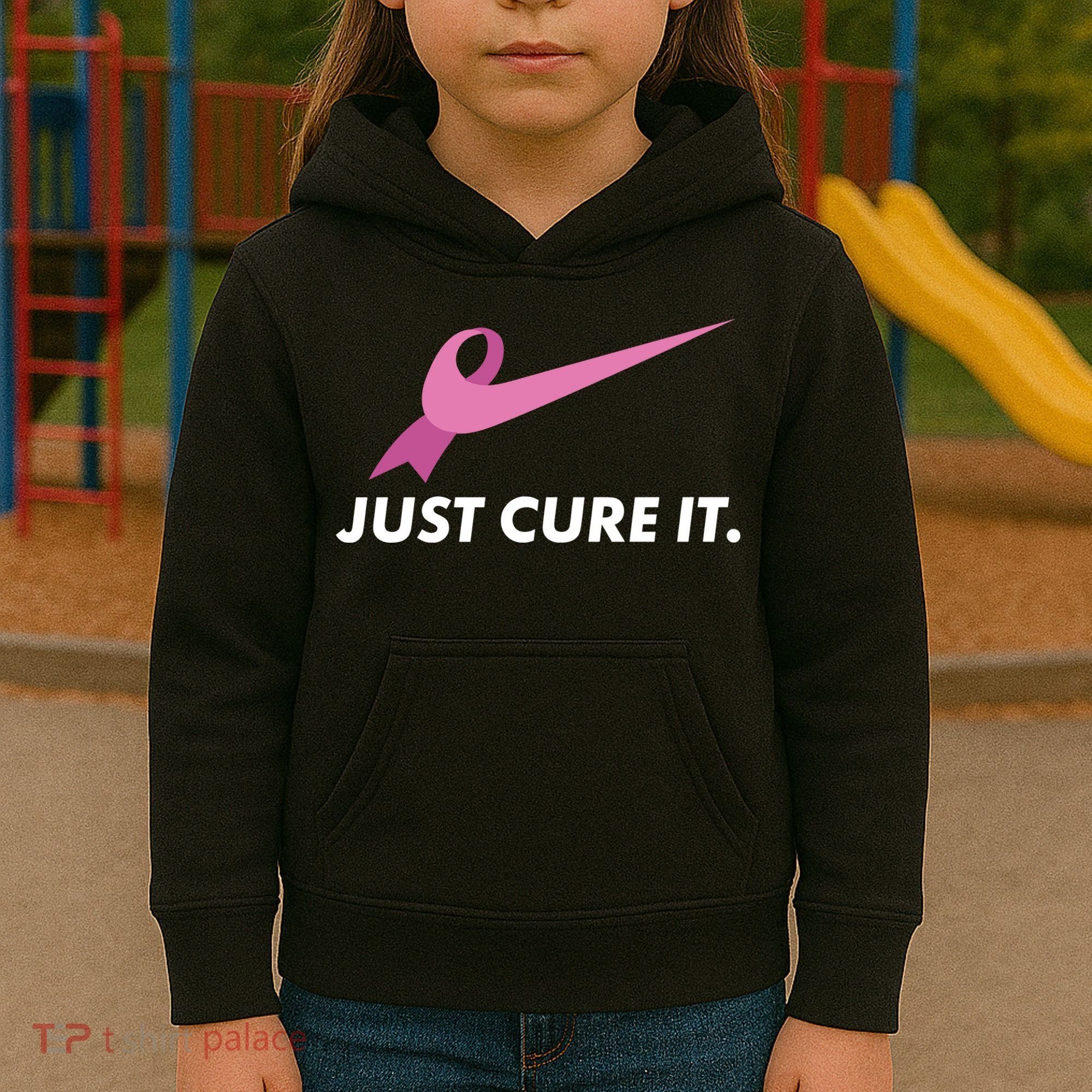 Just Cure It Breast Cancer Awareness Kids Hoodie