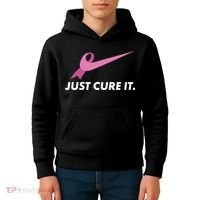 Just Cure It Breast Cancer Awareness Kids Hoodie thumb 4