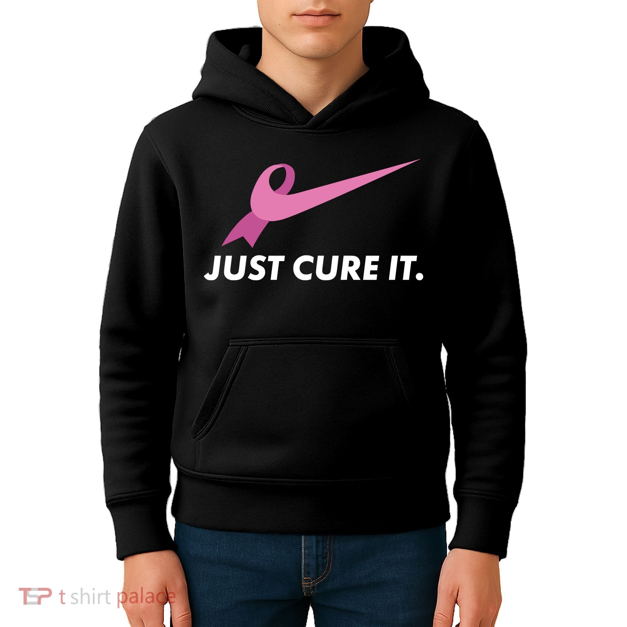 Just Cure It Breast Cancer Awareness Kids Hoodie