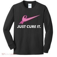 Just Cure It Breast Cancer Awareness Kids Long Sleeve Shirt thumb 0
