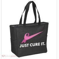 Just Cure It Breast Cancer Awareness Tote Bag thumb 2