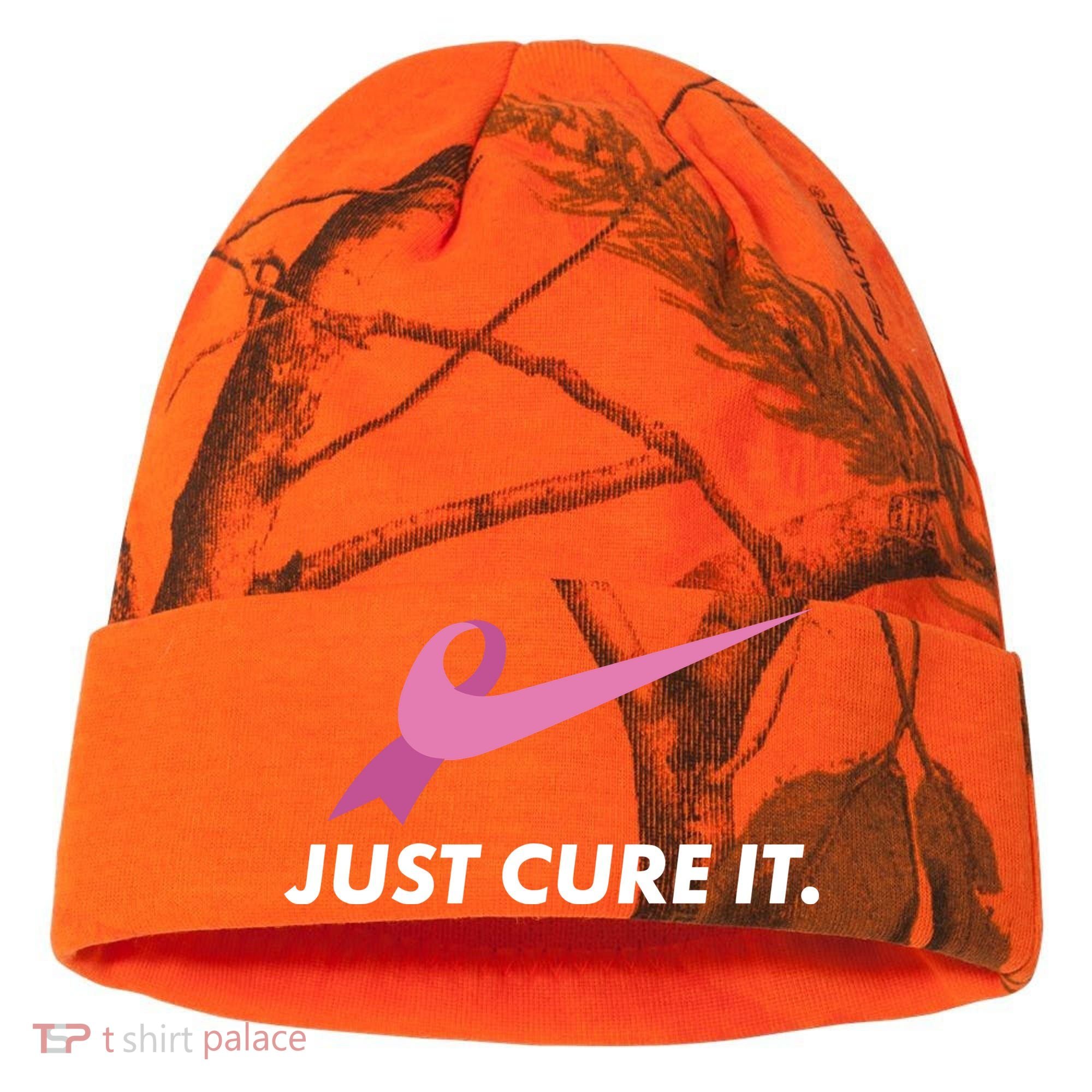Just Cure It Breast Cancer Awareness Kati Licensed 12" Camo Cuffed Beanie