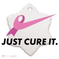 Just Cure It Breast Cancer Awareness Ceramic Ornament thumb 2