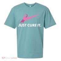 Just Cure It Breast Cancer Awareness Sueded Cloud Jersey T-Shirt thumb 0