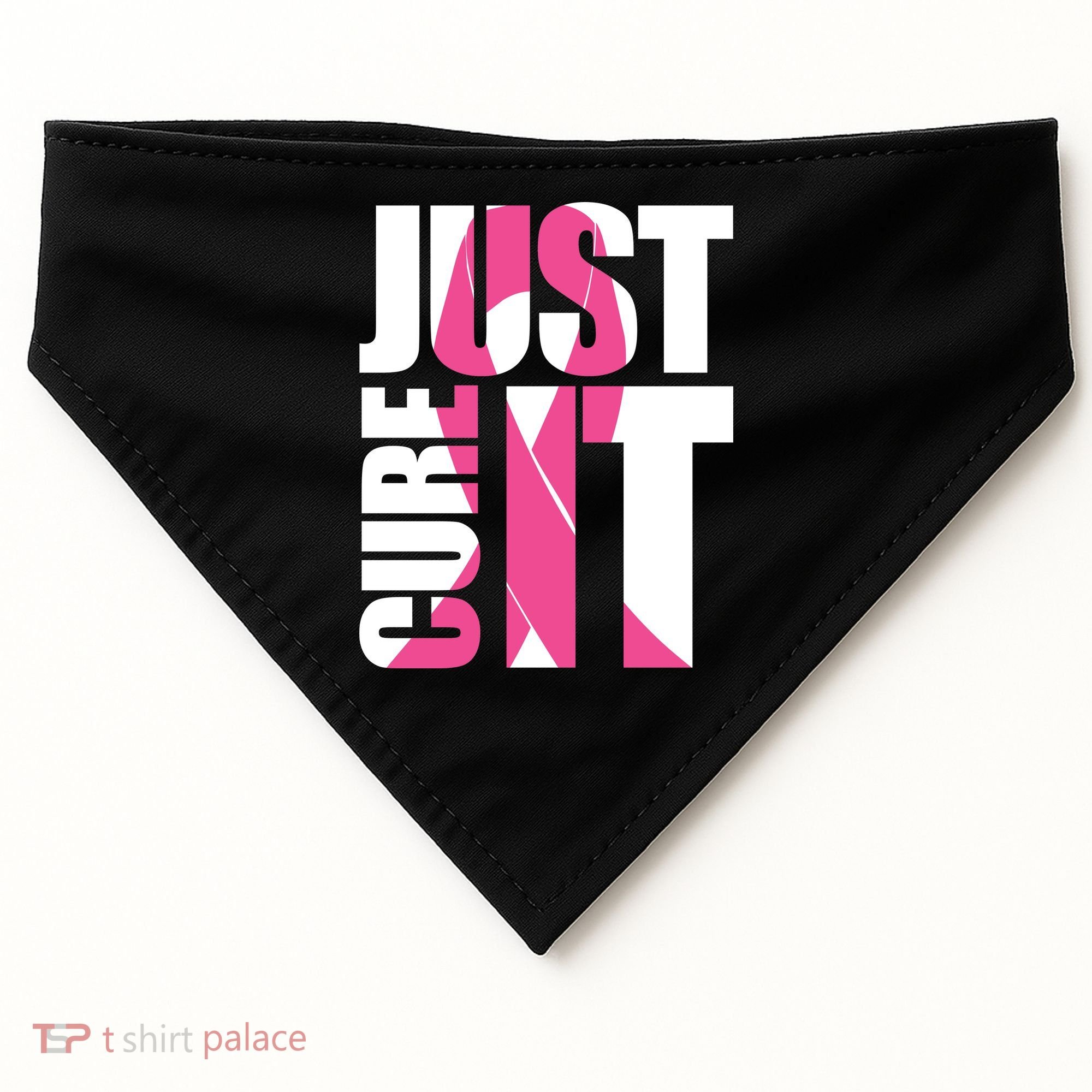 Just Cure It Breast Cancer Tribute USA-Made Doggie Bandana